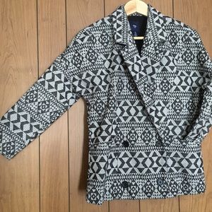Gap Blazer Jacket Tapestry Tribal Dolman Sleeve